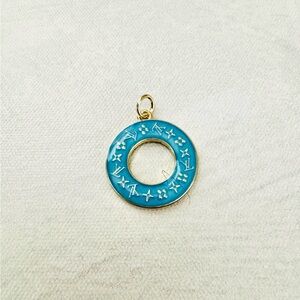 Louis Vuitton Gold and Blue Necklace with Turquoise Enamel